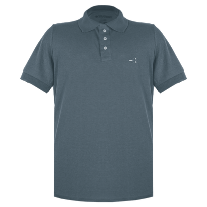 CAMISA POLO TÁTICA COM BRASÃO BORDADO CINZA