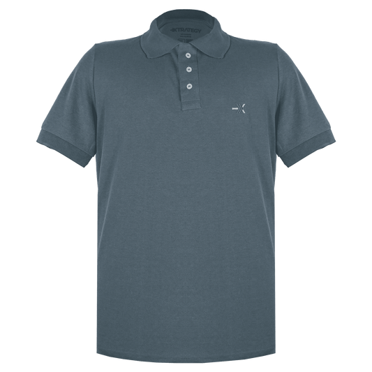 CAMISA POLO TÁTICA COM BRASÃO BORDADO CINZA