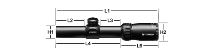 LUNETA RIFLESCOPE CROSSFIRE® II 1-4x24 BRIGHT CF2-31037 - VORTEX OPTICS